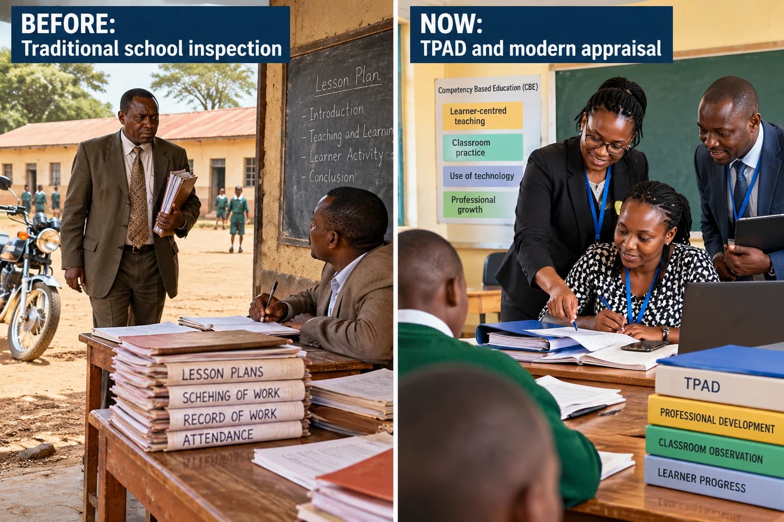 From feared motorbike inspectors to TPAD: How teacher assessment has changed in Kenya