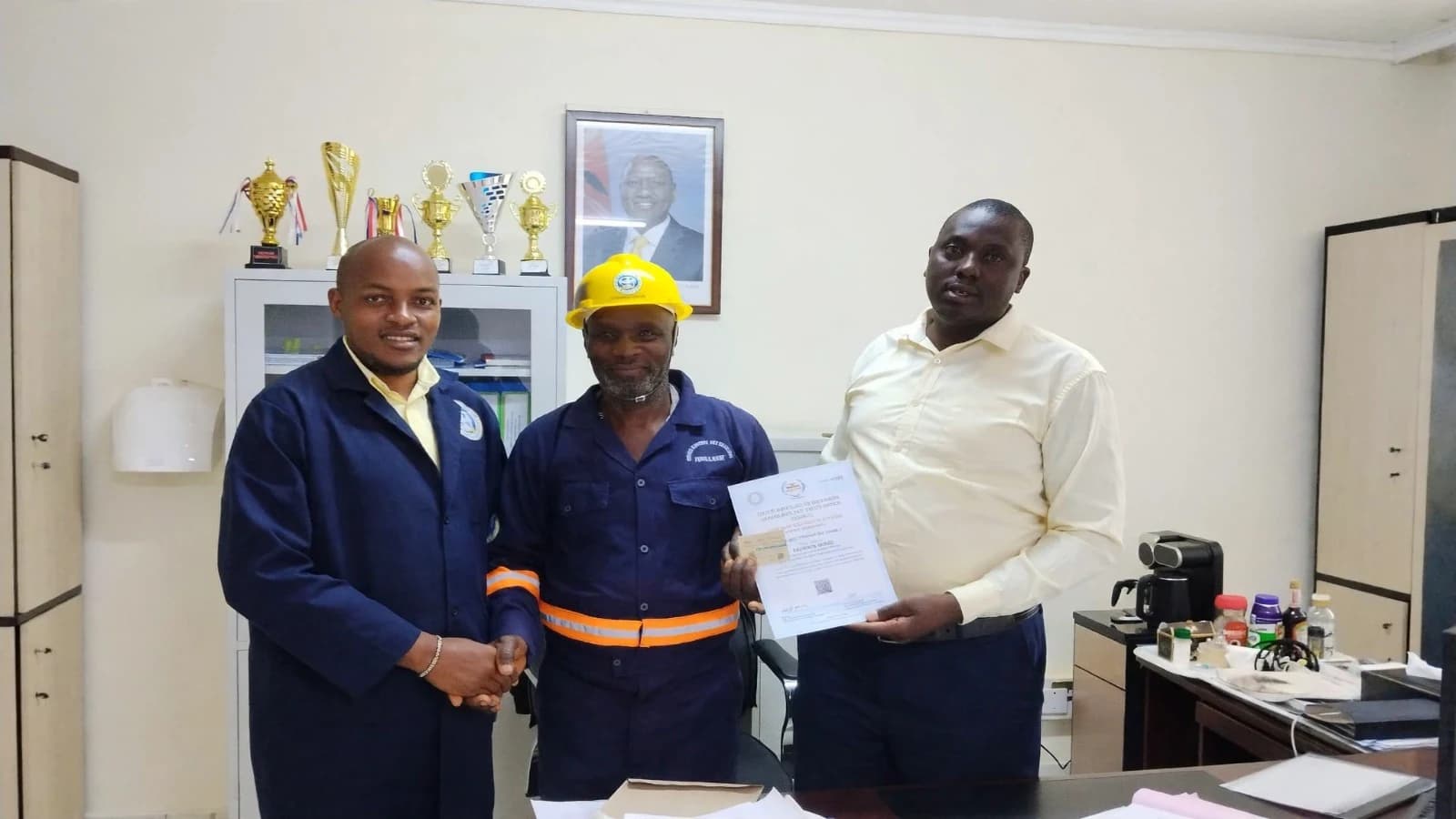 Gichugu TVC certifies veteran mason Patrick Mwai through prior learning