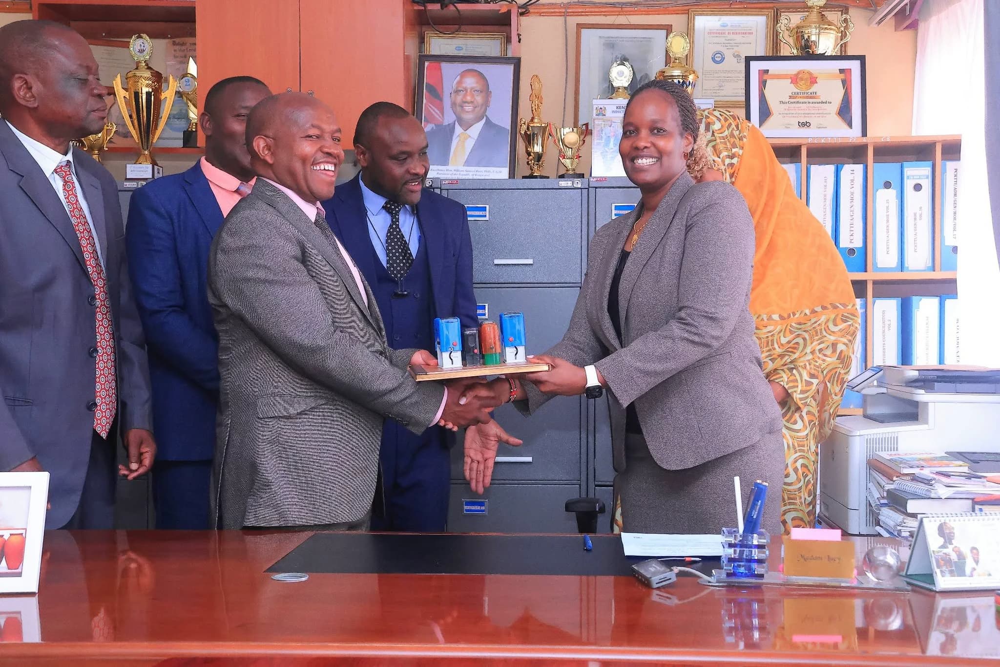 Simon Nyaga takes over as PC Kinyanjui TTI principal as Anampiu moves to Kiambu National Poly