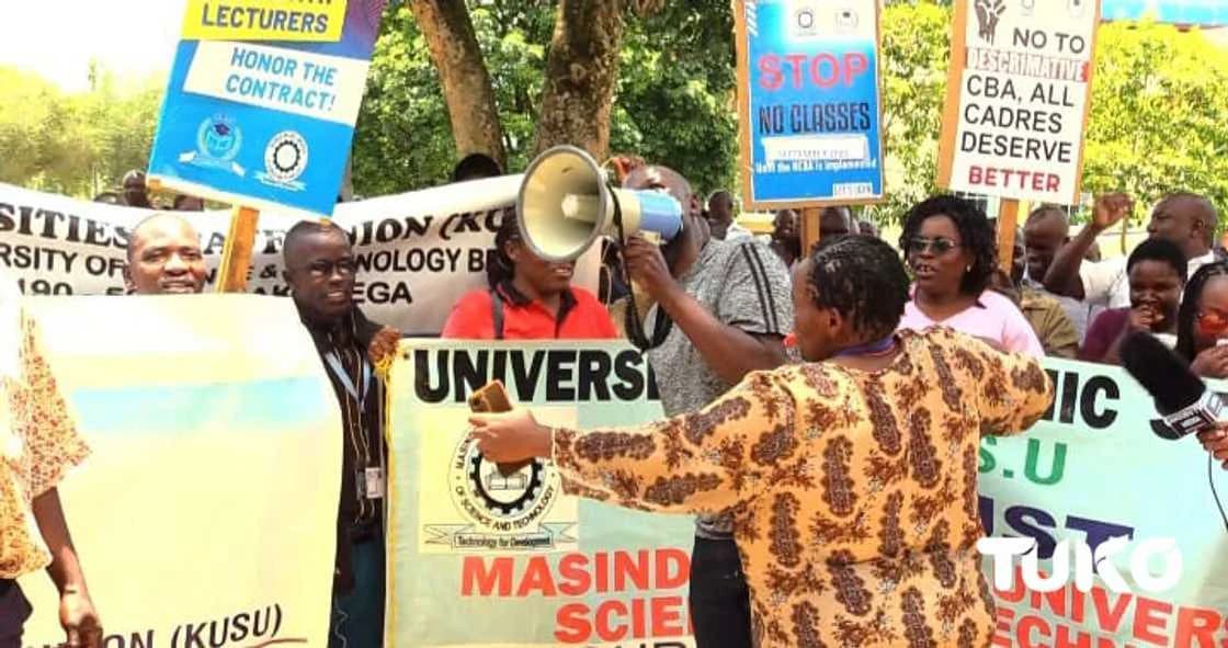 Tension at MMUST as lecturers confront colleague accused of teaching during strike